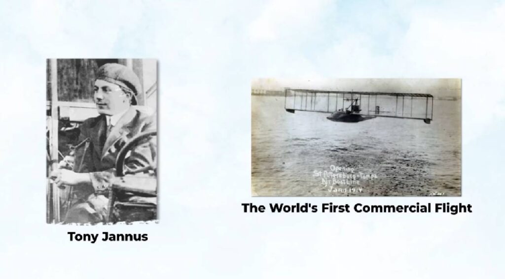 world's first commercial flight