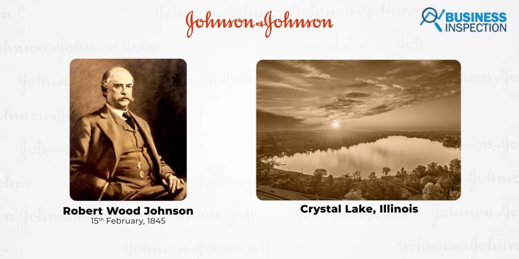 Robert Wood Johnson, the founder of Johnson & Johnson, was born on February 15, 1845, in Crystal Lake, USA