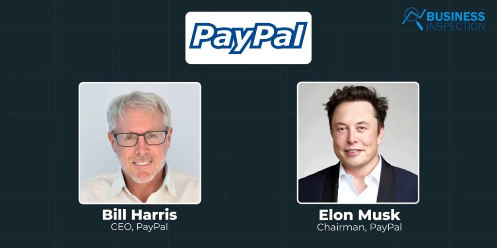 Confinity and X.com merged to create PayPal and Bill Haris became CEO, while Elon Musk became chairman.