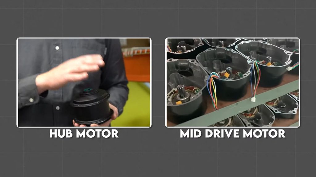 Hub motors are budget-friendly, while mid-drive motors are high-end and offer efficiency and smooth riding.